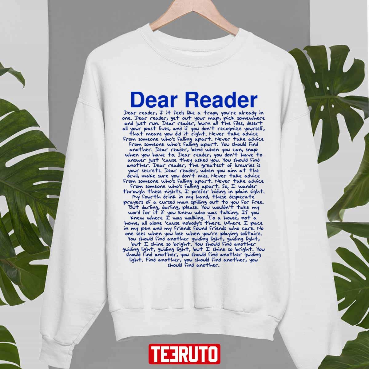 Ts Taylor Swft Midnights Dear Reader Entire Song Unisex Sweatshirt