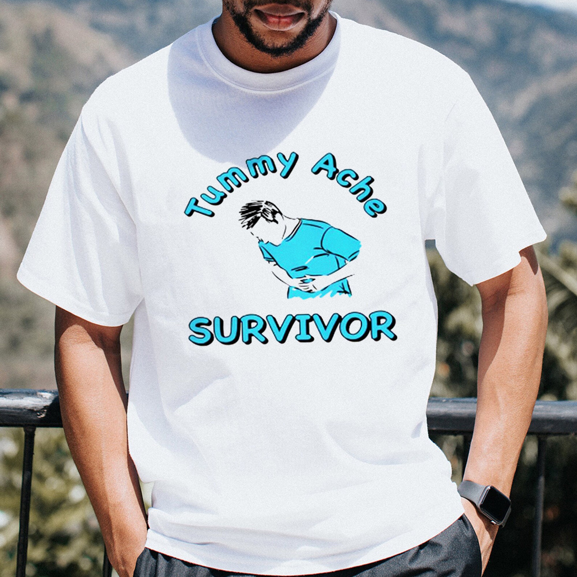Tummy Ache Survivor Funny Design Unisex T-Shirt