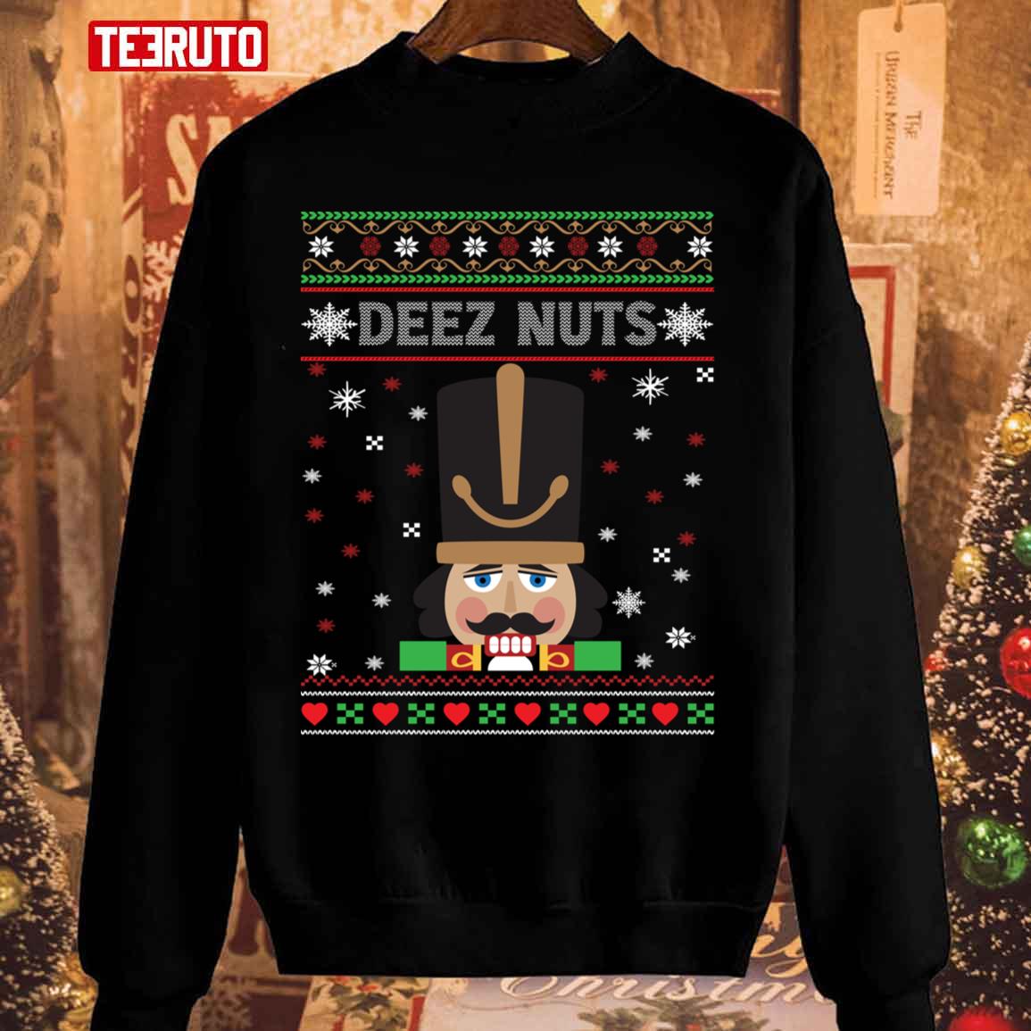 Ugly Sweater Style Deez Nuts Unisex Sweatshirt