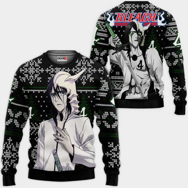 Ulquiorra Schiffer Anime Bl Xmas Ugly Christmas Knitted Sweater