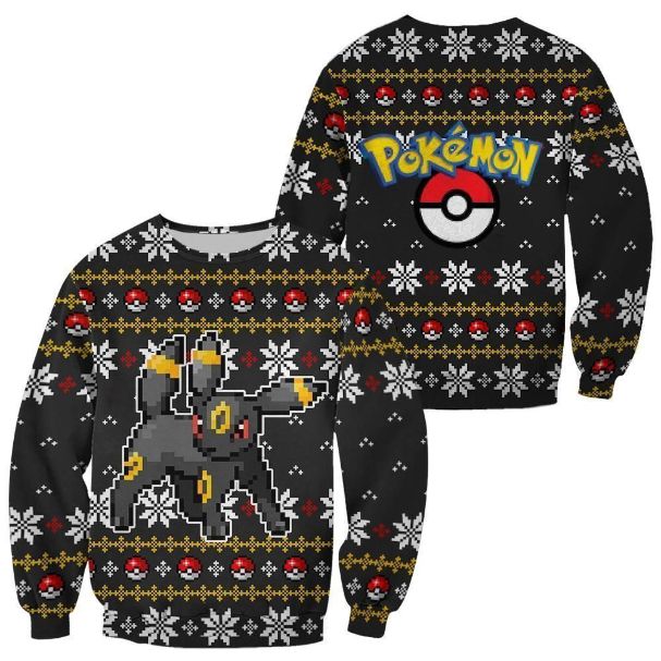 Umbreon Pokemon Xmas Ugly Christmas Knitted Sweater