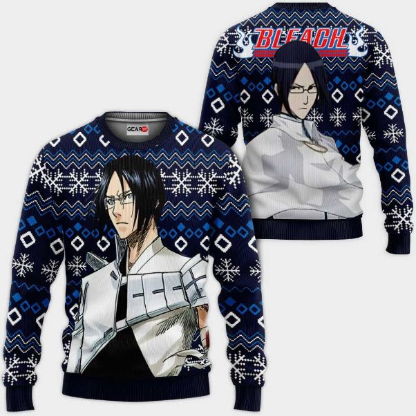 Uryu Ishida Anime Bl Xmas Ugly Christmas Knitted Sweater