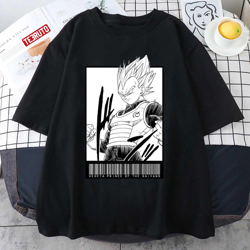 Vegeta Prince Of The Saiyans Code Dbz Dragon Ball Unisex T-shirt