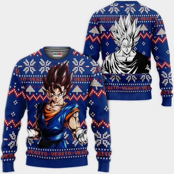 Vegito Anime Dragon Ball Xmas Ugly Christmas Knitted Sweater