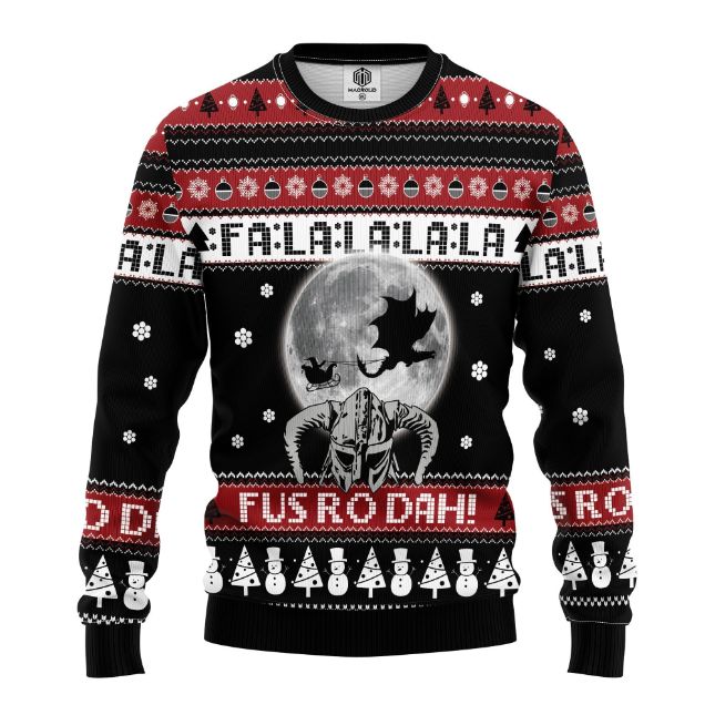 Viking Falala Fus Ro Dah Ugly Christmas Sweater