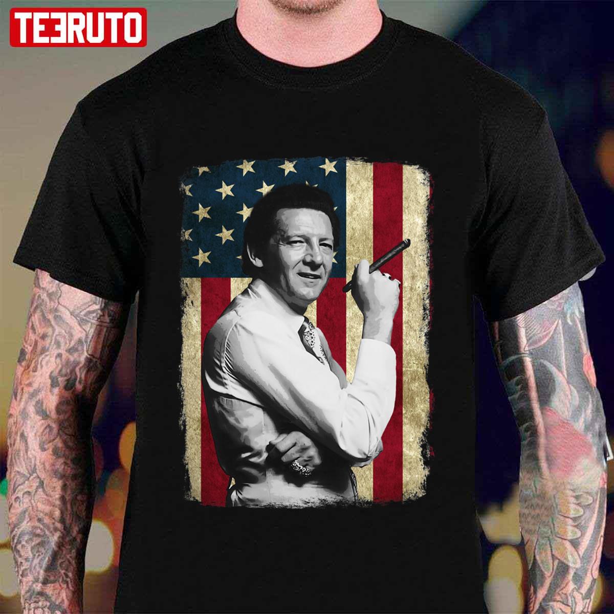 Vintage American Flag Jerry Lee Lewis Legend Unisex T-shirt