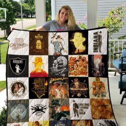 Vintage Indiana Jones Poster Quilt Blanket