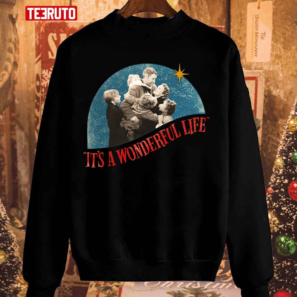 Vintage It’s A Wonderful Life Distressed Christmas Unisex Sweatshirt
