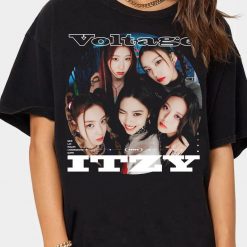 Voltage Itzy Album Retro Korean Kpop Graphic Unisex T-Shirt