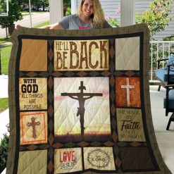 Walk By Faith Jesus Perfect Gifts For Jesus Lover Quilt Blanket