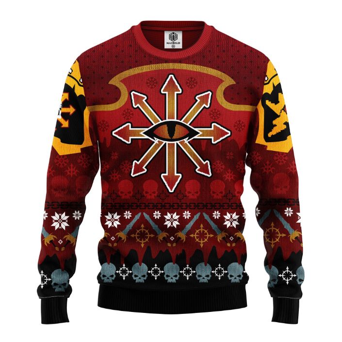 Grandma Trazyn finished knitting my ugly Christmas sweater : r/Necrontyr