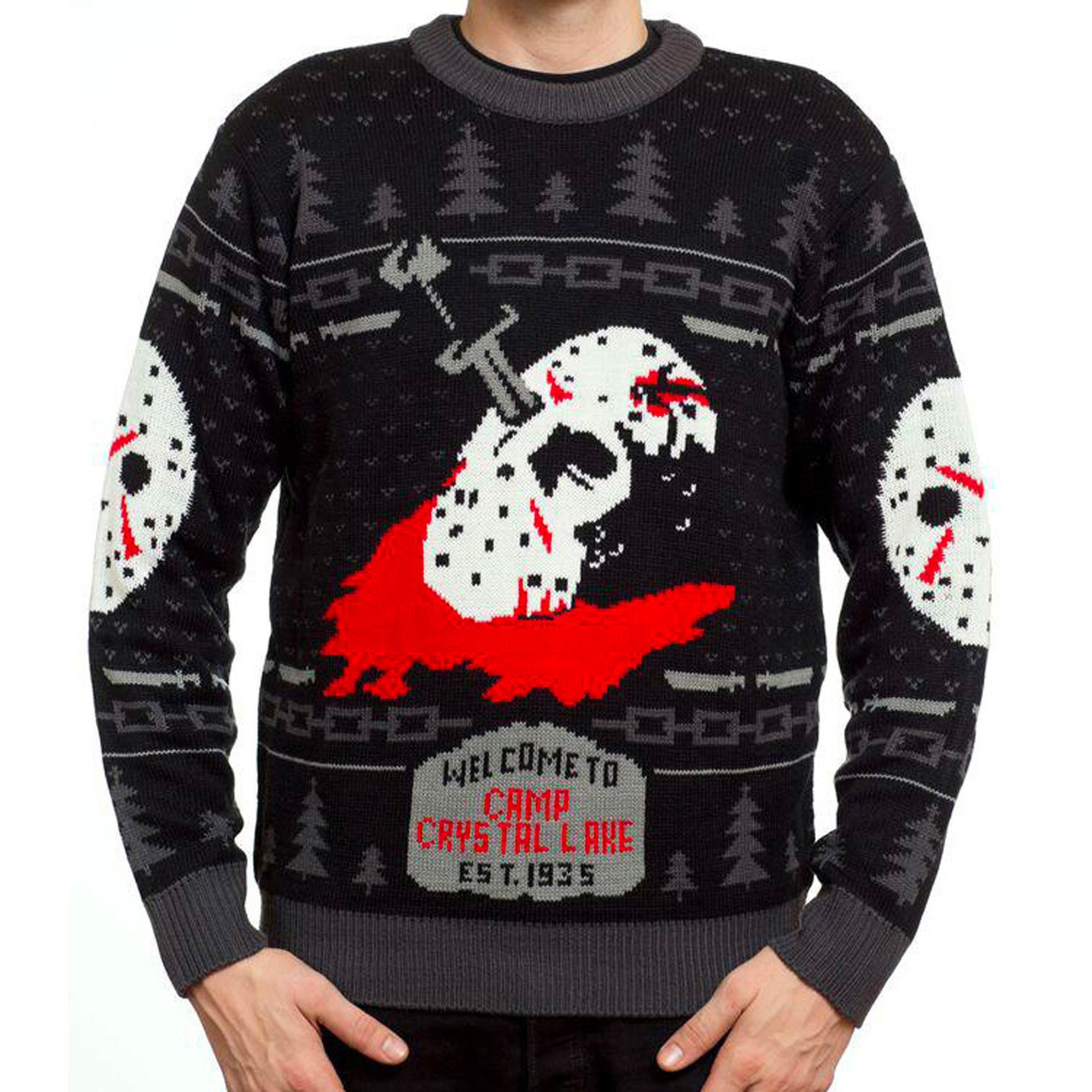 Welcoem To Horror Movie Gift Jason Voorhees Friday The 13th Xmas Ugly Christmas Sweater