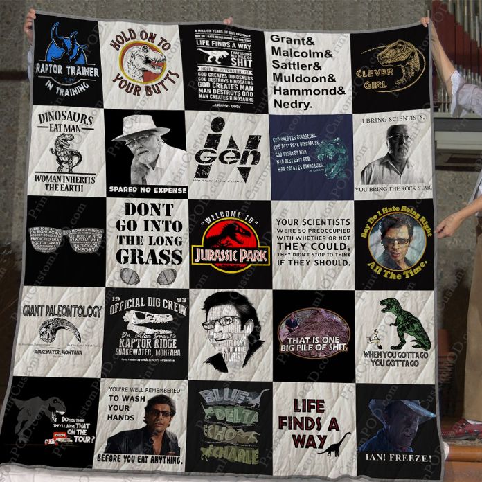 Welcome To Jurassic Park For Fans Quilt Blanket