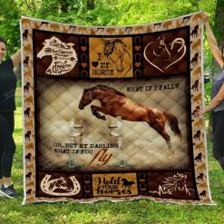 What If I Fall Oh But Darling What If You Fly Horse Quilt Blanket