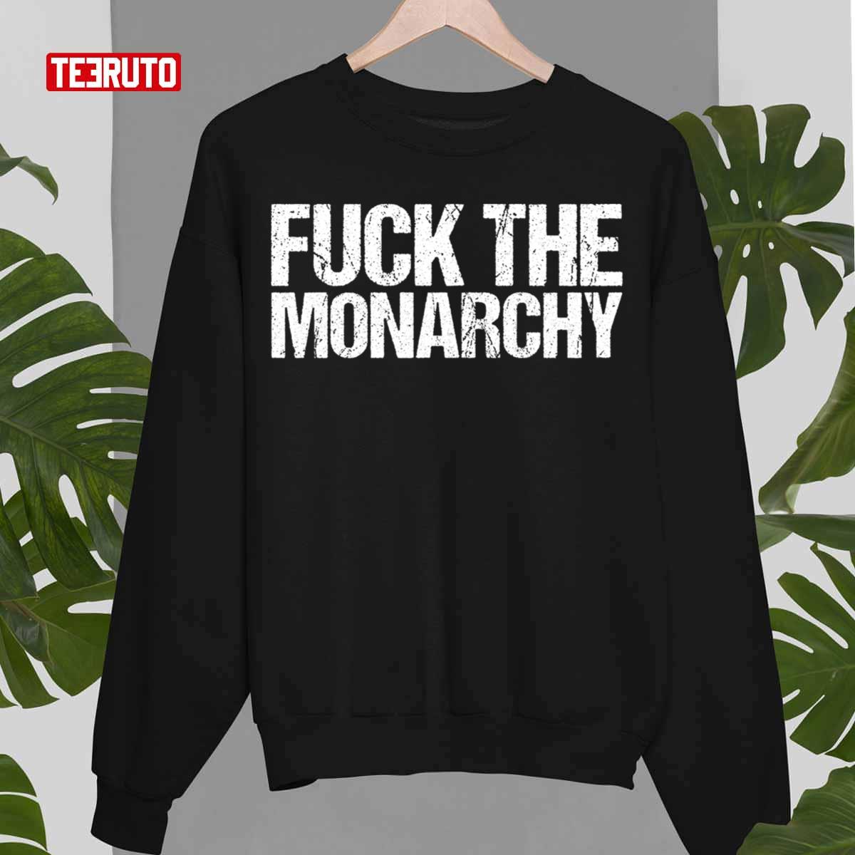 White Design Fuck The Monarchy Unisex Sweatshirt