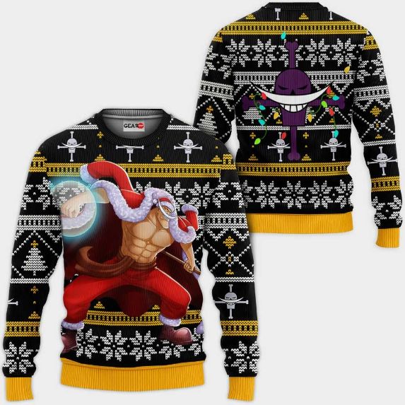 Whitebeard One Piece Anime Xmas Ugly Christmas Knitted Sweater