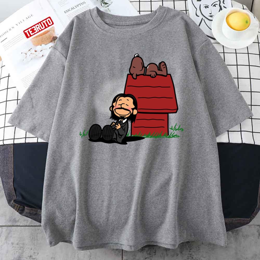 Wick Nuts Peanuts Snoopy Keanu Reeves Unisex T-shirt
