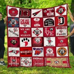 Wildcats Family Ncaa Davidson Wildcats Collection Collection Combined Quilt Blanket