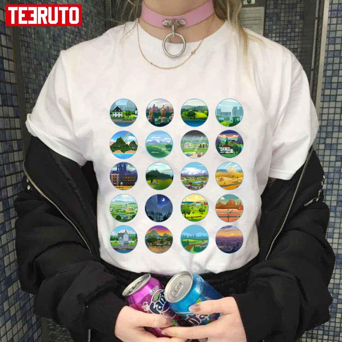 World Buttons Sims 4 Unisex T-shirt