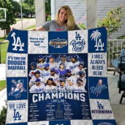 World Series Los Angeles Dodgers 2020 Collected Collected Quilt Blanket