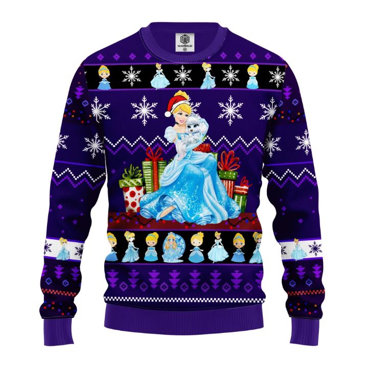 Xmas Cinderella Princess Disney Ugly Christmas Sweater