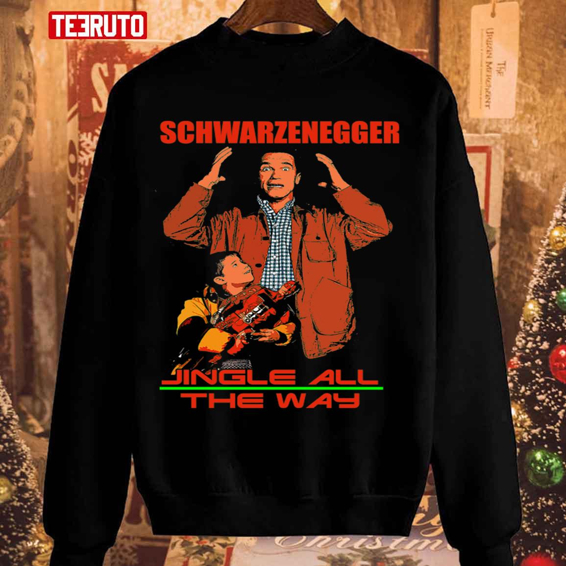 Xmas Jingle All The Way Scwarzenegger Vintage Unisex Sweatshirt
