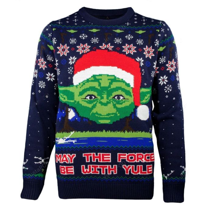 Yoda Star Wars Ugly Xmas Wool Knitted Sweater