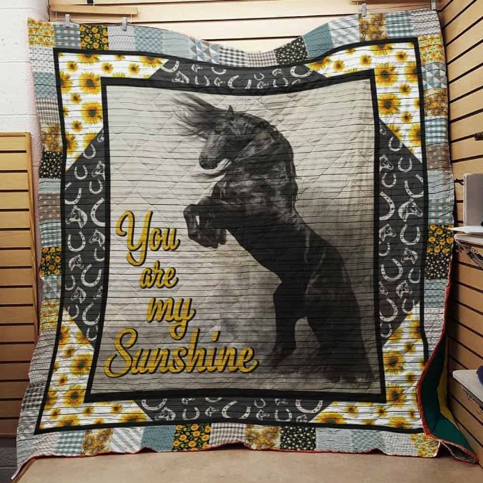 You Are My Sunshine Horse Quilt Blanket