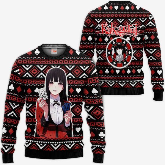 Yumeko Jabami Anime Kakegurui Xmas Ugly Christmas Knitted Sweater