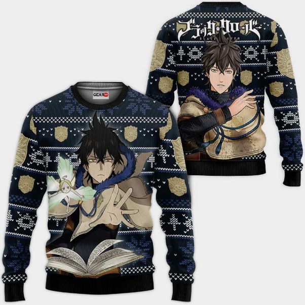 Yuno Anime Black Clover Xmas Ugly Christmas Knitted Sweater