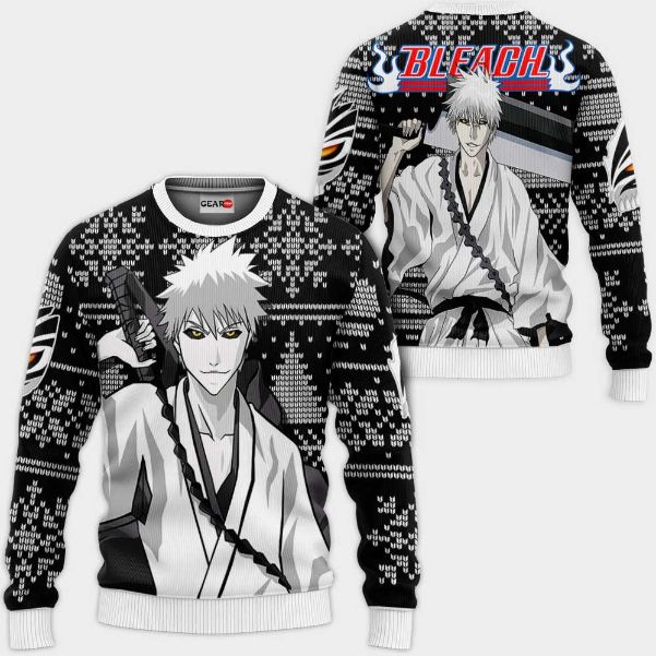 Zangetsu Bl Anime Xmas Ugly Christmas Knitted Sweater