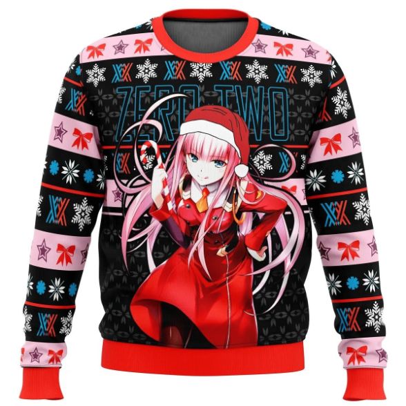 Zero Two Darling In The Franxx Anime Ugly Wool Knitted Sweater