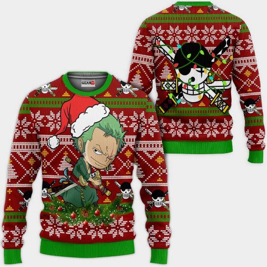 Zoro One Piece Anime Xmas S Ugly Christmas Knitted Sweater
