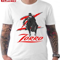 Zorro Signs A Z With His Sword Unisex T-shirt