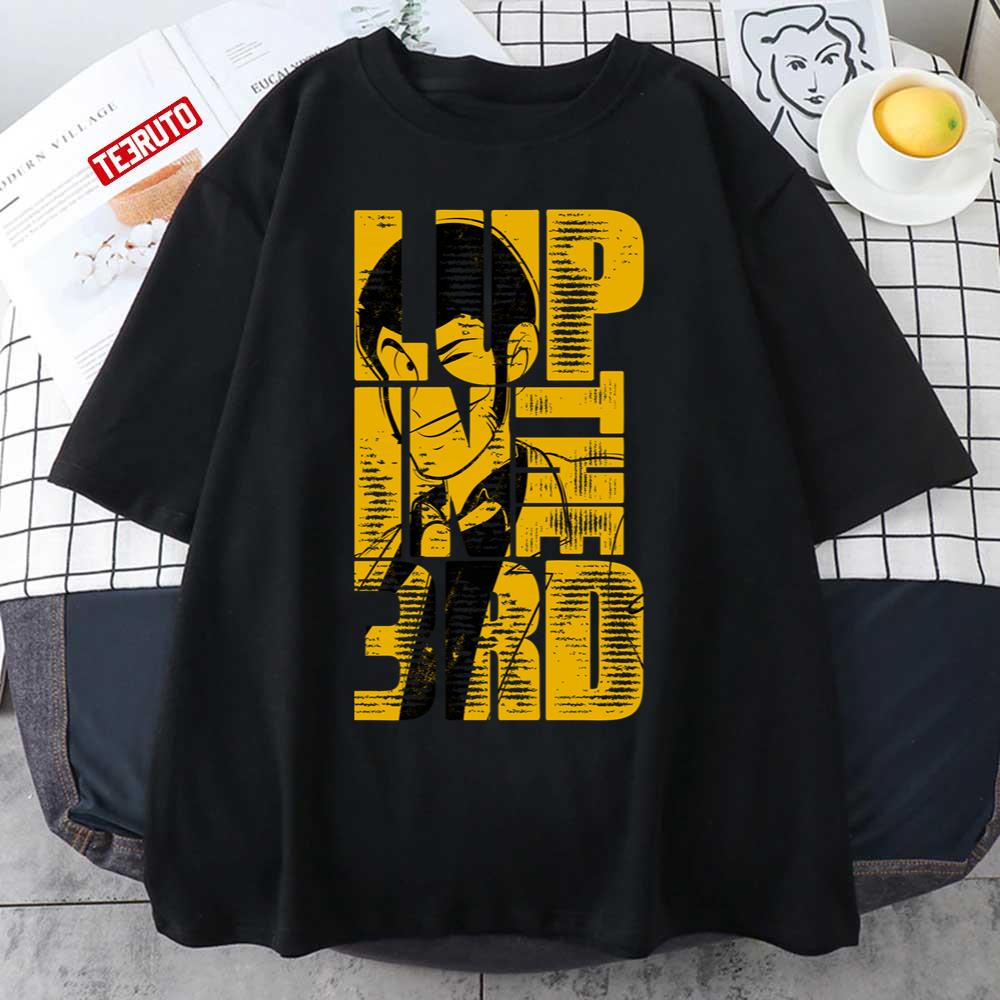 066 Lupin Font Yellow Design Lupin Cartoon Unisex T-Shirt