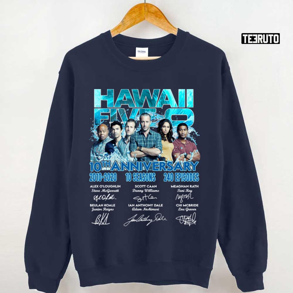 10th Anniversary Of Hawaii Five 0 Thank You For The Memories The Movie With A Young And Loving Cast Unisex Sweatshirt