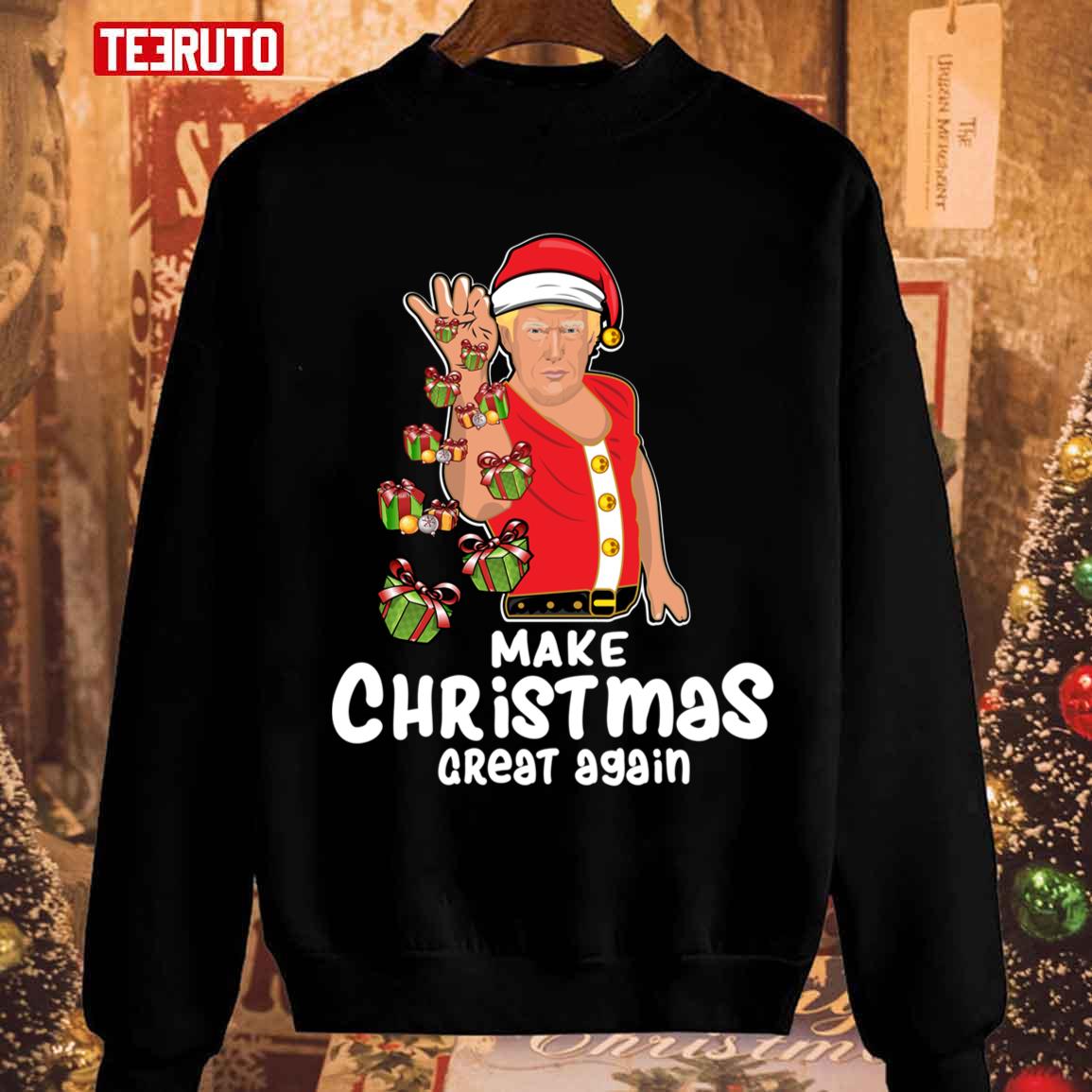 2022 Design Make Christmas Great Again Trump Xmas Unisex Sweatshirt