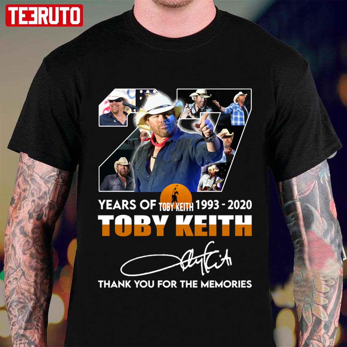 27 Years Of Toby Keith 1993-2020 Unisex T-shirt