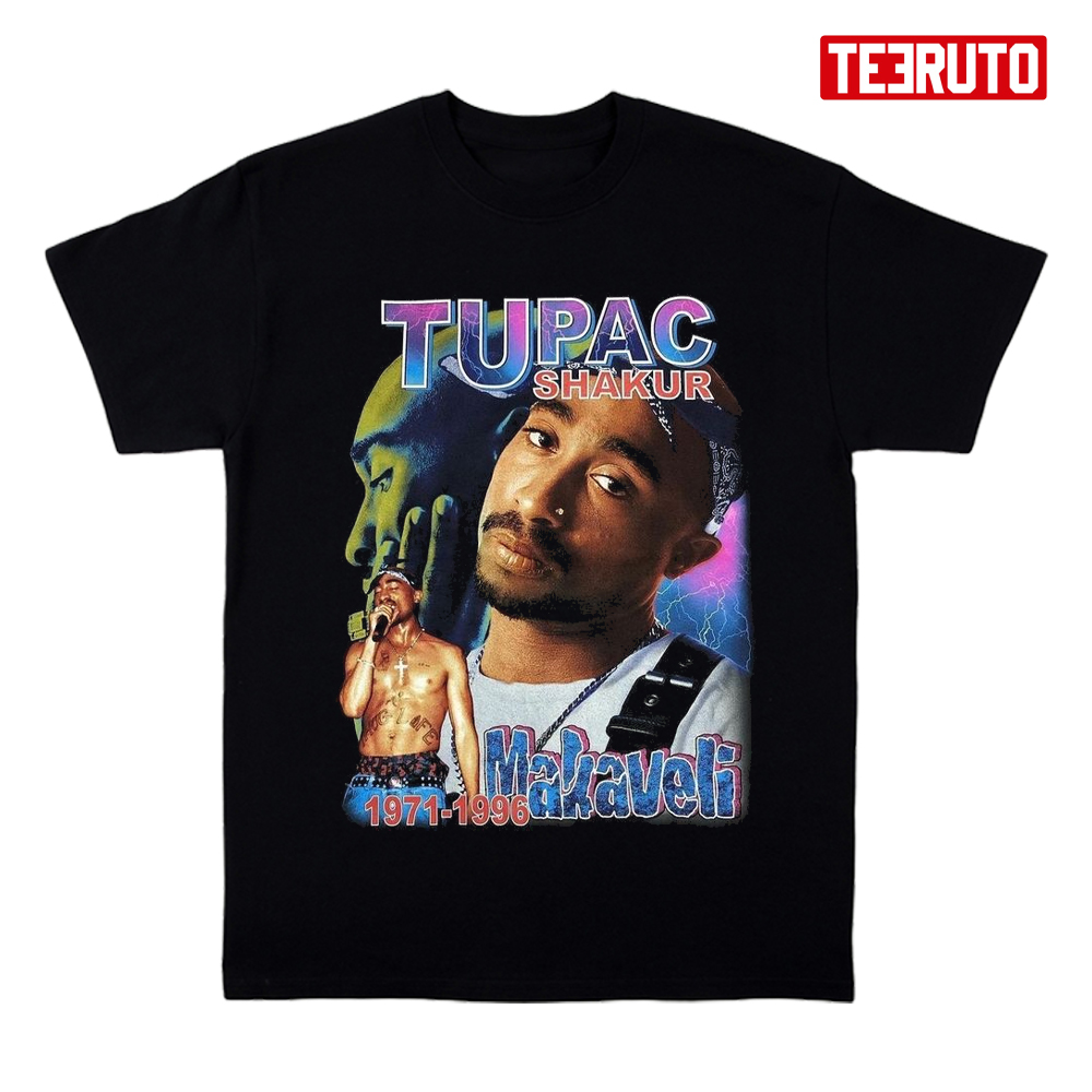 2pac Makaveli 90s Design Rap Music Unisex T-Shirt - Teeruto