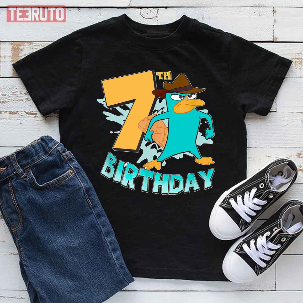 7th Birthday Perry The Platypus Phineas And Ferb Unisex T-Shirt