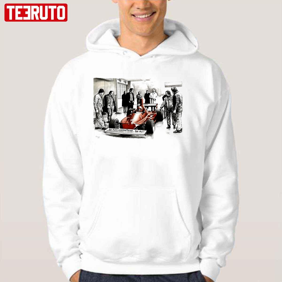 80s Design Racing Niki Lauda Ferrari 312t Unisex Hoodie