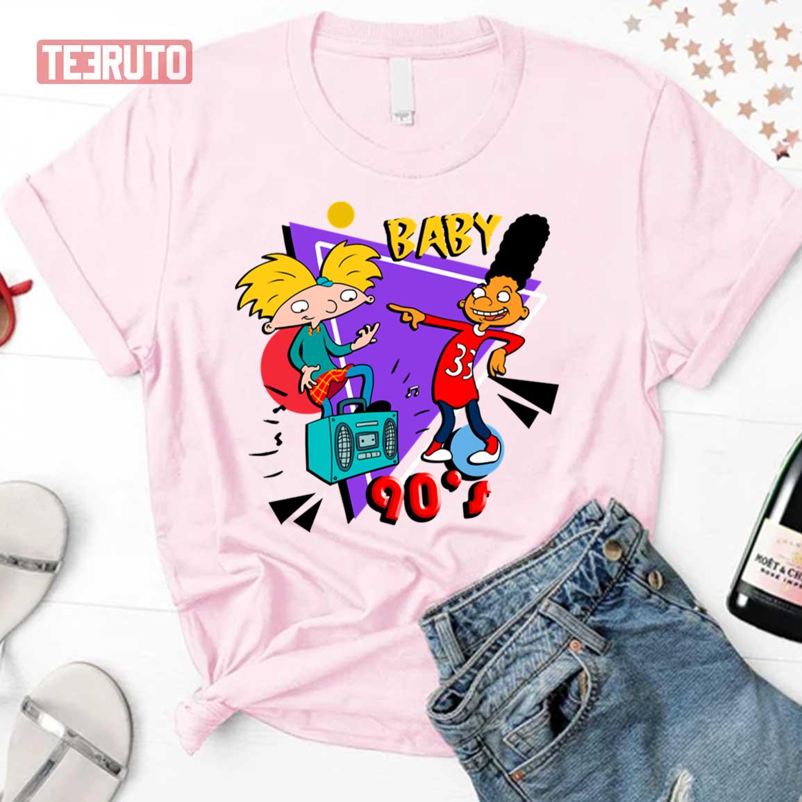 9os Baby Helga Crush Cartoon Hey Arnold Unisex T-Shirt