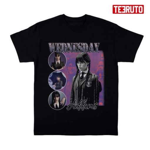 Collage Design Wednesday Addams New Series Netflix Addams Family Unisex T-Shirt