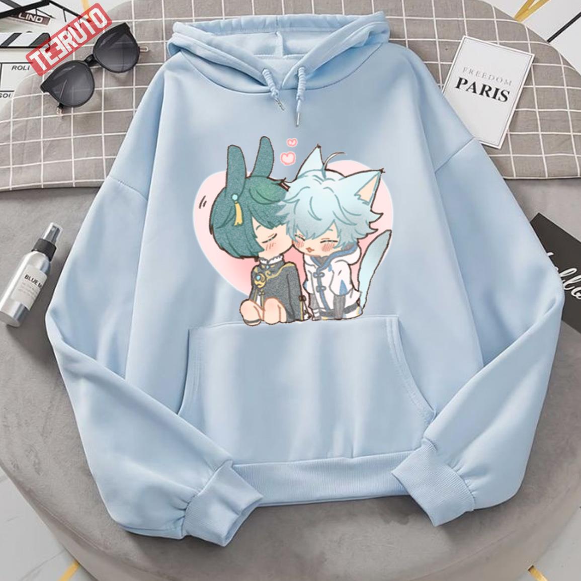 A Kiss Genshin Impact Chibi Xingyun Unisex Hoodie