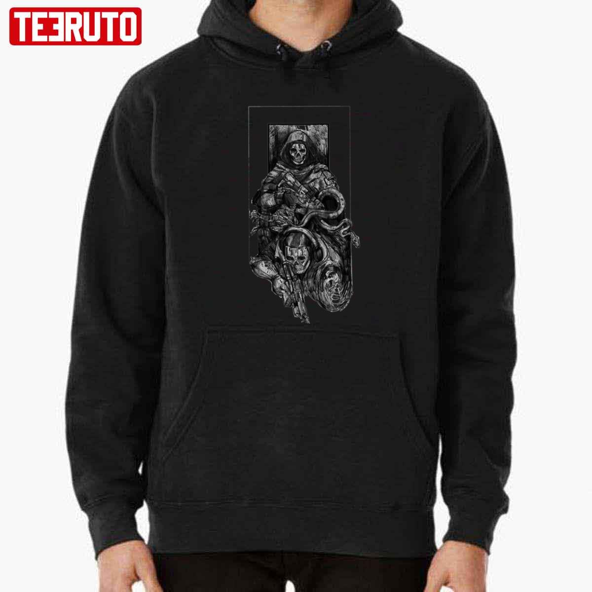 A Warzone Inspired Illustration Of Ghost War Unisex Hoodie