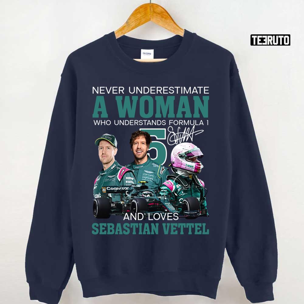 A Woman Loves Sebastian Vettel Vintage Retro Unisex Sweatshirt