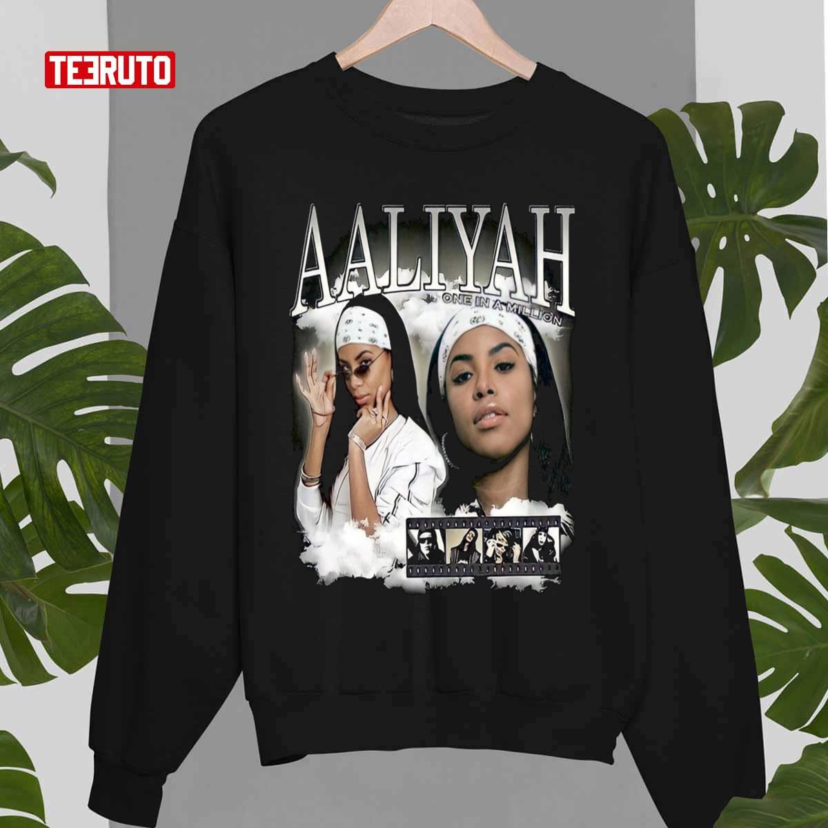 Aaliyah Fans Retro 90s Portrait R&b Queen Unisex Sweatshirt