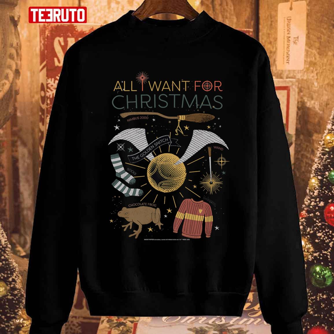 Accessories All I Want For Christmas Is Harry Potter Accessories Unisex Sweatshirt