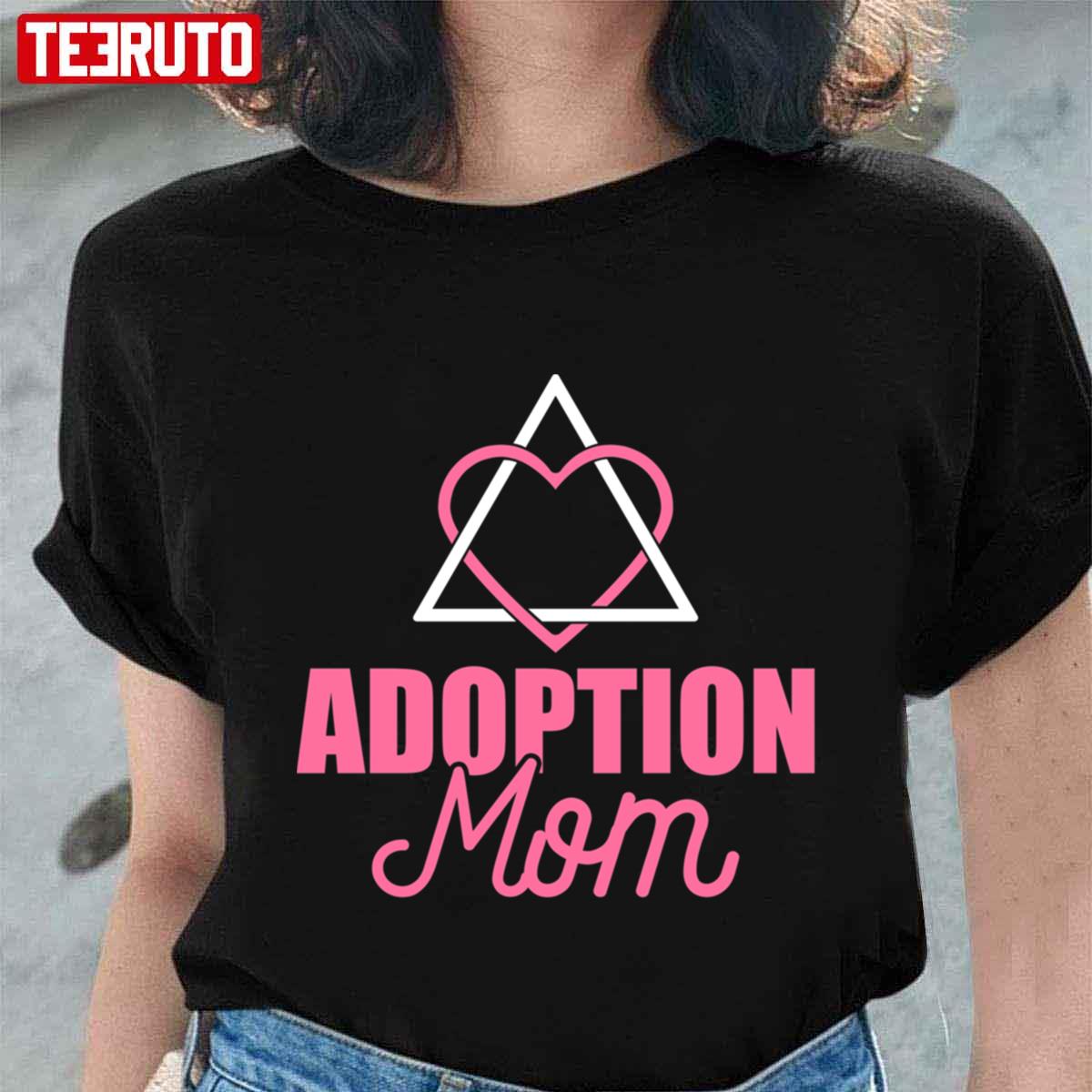 Adoption Announcement Day Family Gifts Mom Symbol Design Unisex T-Shirt