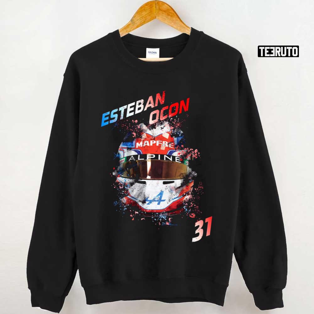 Aesthetic Design Helmet Esteban Ocon Formula 1 Racing Unisex Sweatshirt